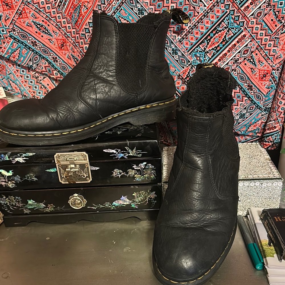 Dr. Martens Black Leather Chelsea Boots